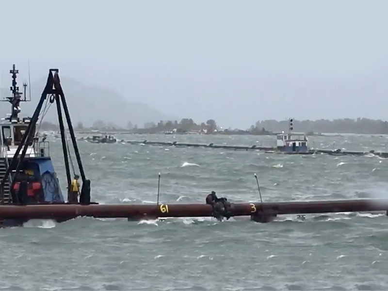 Dredge Oregon in Storm